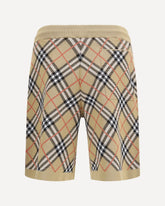 Check cotton blend Shorts - BEIGE | Base Blu