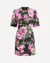Peony print mini Dress - MULTICOLOUR | Base Blu