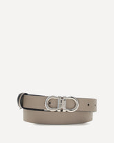 Reversible Gancini Belt - GREY | Base Blu