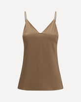 Stretch silk Top - BROWN | Base Blu