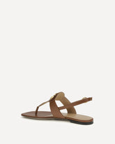 Sandali infradito in pelle - MARRONE | Base Blu