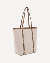 Rockstud Tote Bag - BEIGE | Base Blu