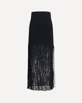 Fringe pencil Skirt - BLACK | Base Blu