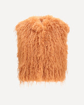 Eco Mongolia faux fur Vest - ORANGE | Base Blu