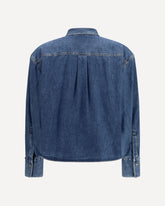 Denim Shirt with Jewel Details - BLUE | Base Blu