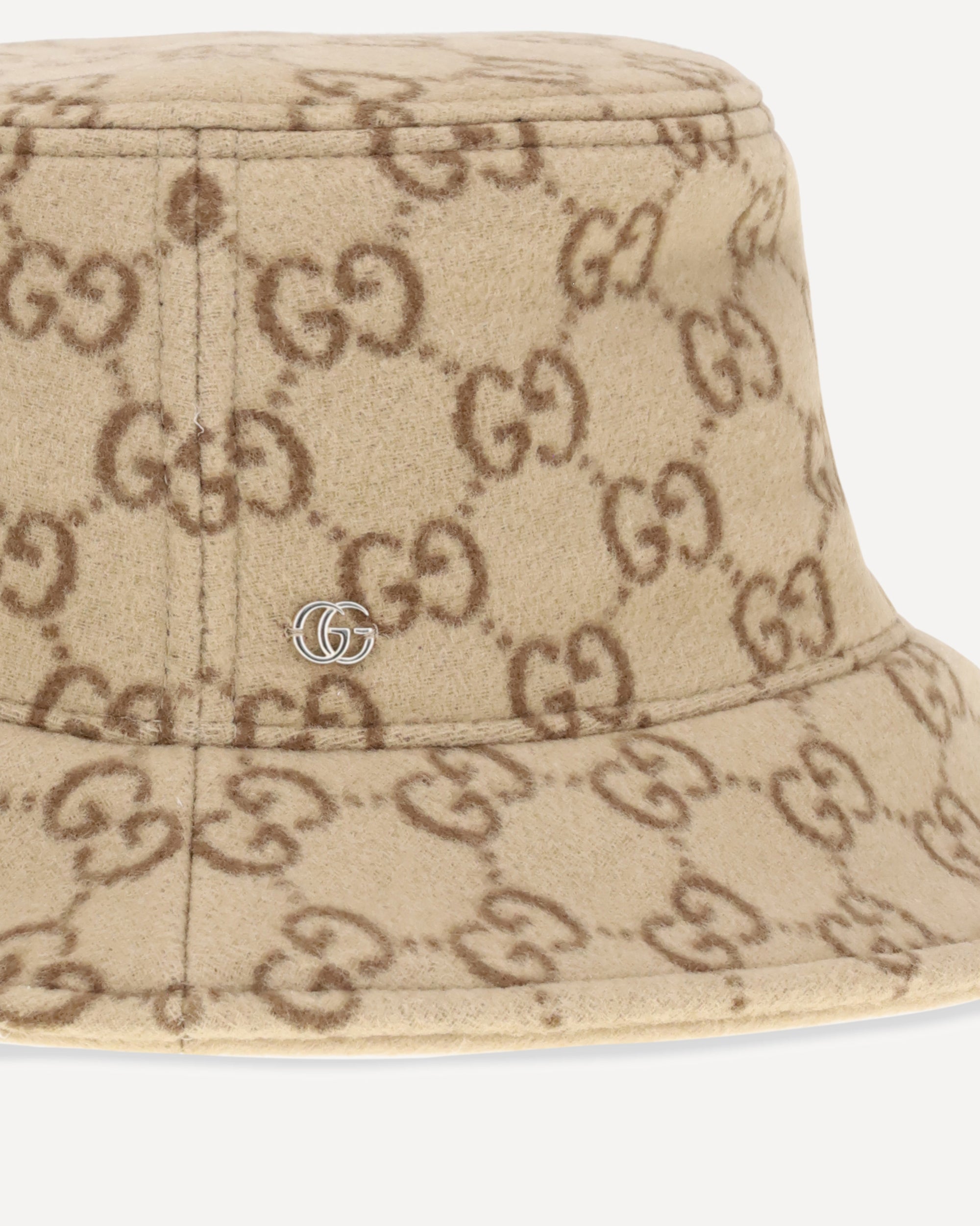 GUCCI GG jacquard wool Bucket Hat BEIGE | Base Blu