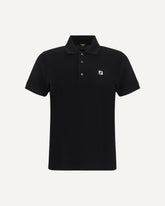 Polo a maniche corte in cotone - NERO | Base Blu