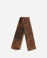 Soufflé cashmere Scarf with baroque motif - MULTICOLOUR | Base Blu