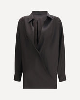 Wool blend Shirt - BLACK | Base Blu