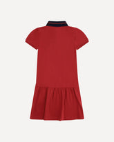 Abito Polo in cotone per Bambina - ROSSO | Base Blu