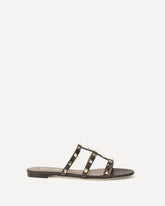 Rockstud Slider Sandal - BROWN | Base Blu
