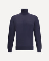 Cashmere turtleneck Sweater - BLUE | Base Blu