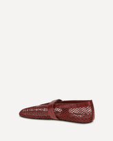 Ballerine Flat in rete e pelle goffrata effetto coccodrillo -  | Base Blu
