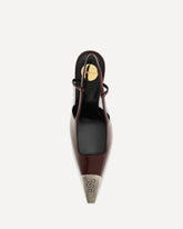 Décolleté Jeanne in pelle liscia - BORDEAUX | Base Blu