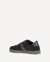 Stretch GG fabric Sneakers - BLACK | Base Blu