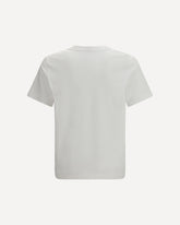 Regular Fit Crewneck T-shirt in cotton with front print - WHITE | Base Blu