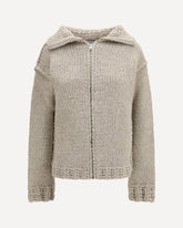 Wool zip Cardigan - GREY | Base Blu