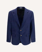 Single breasted wool Blazer - BLUE | Base Blu