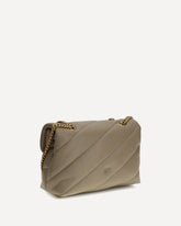 Love Classic leather Shoulder Bag - GREY | Base Blu