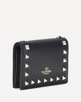 Rockstud leather Wallet - BLACK | Base Blu