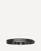 Adjustable Gancini Belt - BLACK | Base Blu