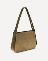 Romy suede Shoulder Bag - BEIGE | Base Blu