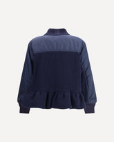 Giacca bomber con inserti in lana  - BLU | Base Blu