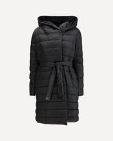 Puffer Coat in water-repellent satin - BLACK | Base Blu