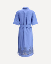 Tunic Dress with embroidery - LIGHT BLUE | Base Blu