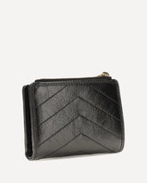 Niki Vintage leather bifold Wallet - BLACK | Base Blu