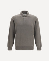 Cashmere knit Polo - BROWN | Base Blu