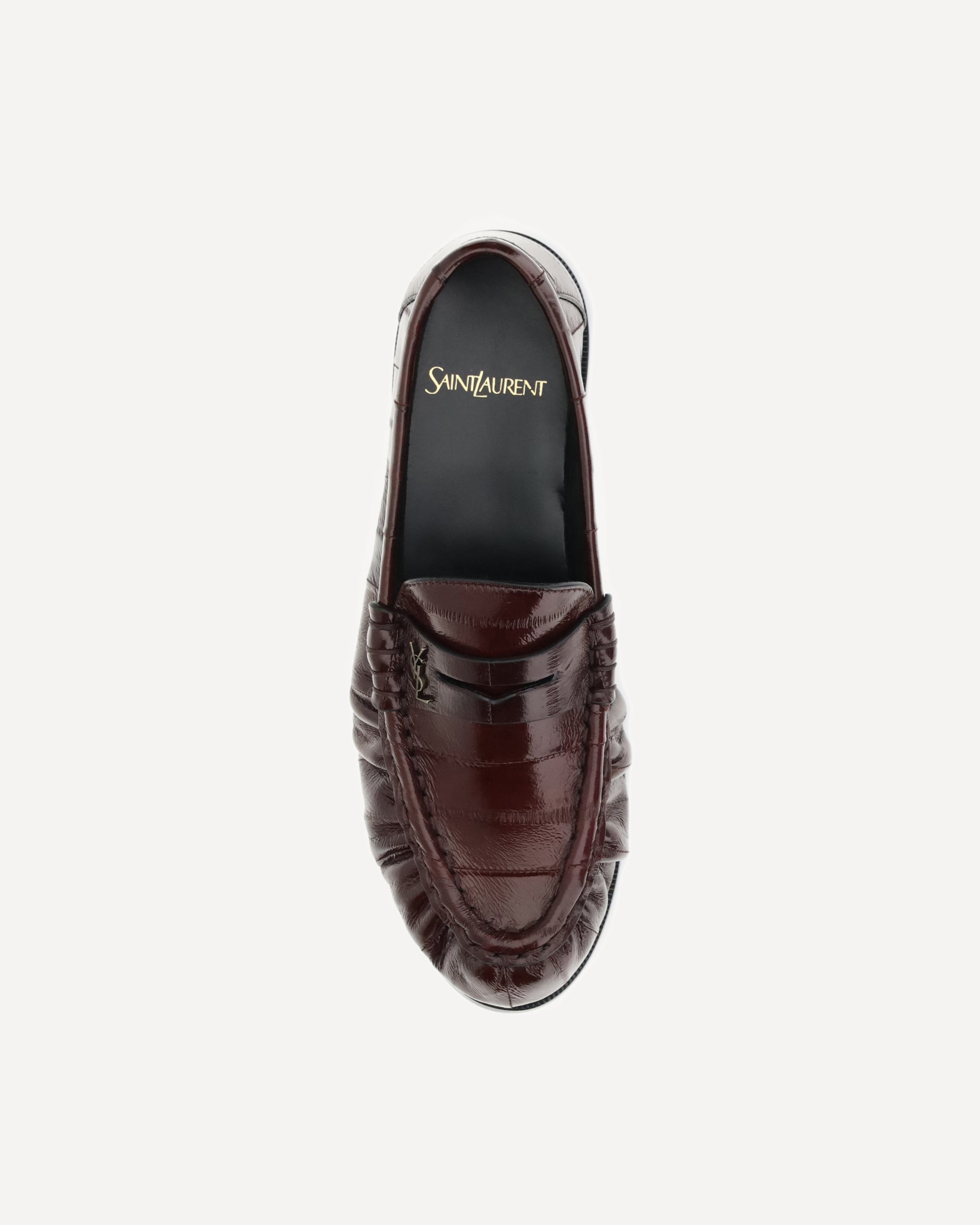 SAINT LAURENT Flexible Loafers BORDEAUX | Base Blu