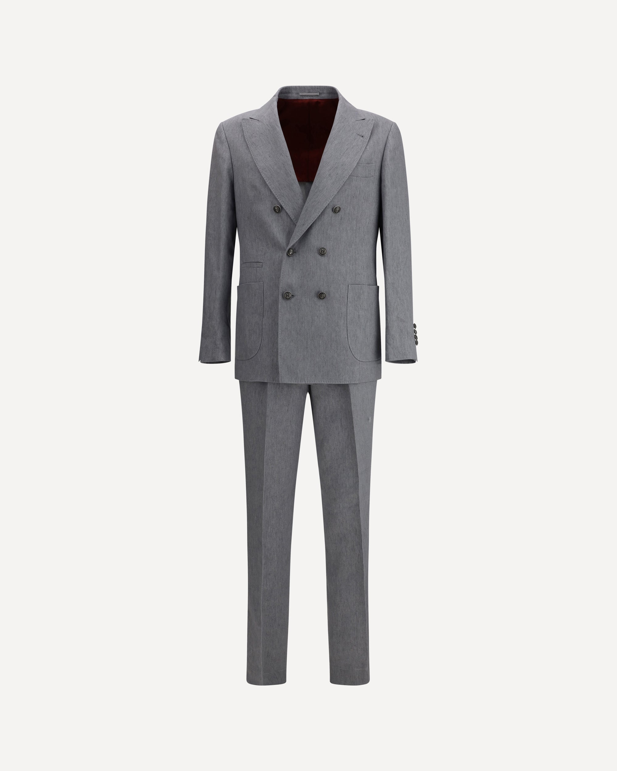 BRUNELLO CUCINELLI Linen Suit GREY | Base Blu