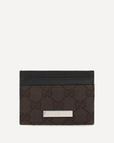 GG fabric Card Holder - BROWN | Base Blu