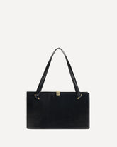 Severine Shoulder Bag in leather - BLACK | Base Blu
