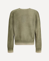 Cashmere Crewneck with gradient effect - GREEN | Base Blu