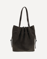 Scallop suede Shoulder Bag - BROWN | Base Blu