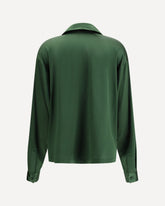 Camicia in seta elasticizzata - VERDE | Base Blu