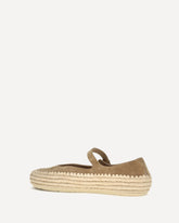 Rio suede and raffia Mary Jane Espadrillas - BEIGE | Base Blu