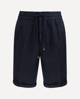 Linen Dyed Shorts - BLUE | Base Blu