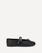 Leather Ballerinas - BLACK | Base Blu