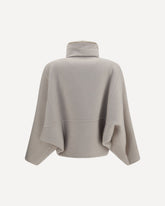 Double-faced virgin wool and cashmere Outerwear with detachable shearling insert - WHITE | Base Blu