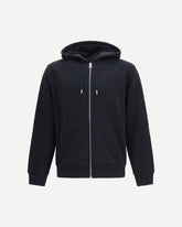 Photographic Negative print fleece zip Hoodie - BLACK | Base Blu