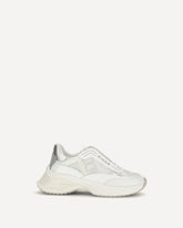 Sneakers Ariel 19 in pelle con inserti in nylon - BIANCO | Base Blu