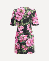Peony print mini Dress - MULTICOLOUR | Base Blu
