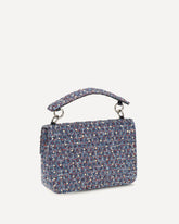 Rockstud Spike Tweed Handbag - BLUE | Base Blu
