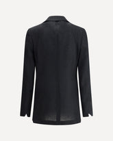 Linen Blazer - BLACK | Base Blu