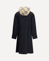 Newbury Parka in stretch nylon twill - BLACK | Base Blu