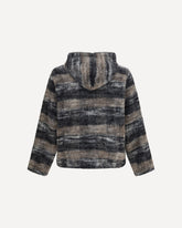 Felpa in maglia a quadri con cappuccio - GRIGIO | Base Blu