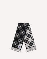 Check Cashmere Scarf - BLACK | Base Blu